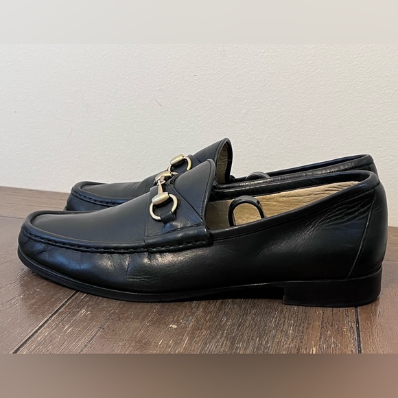 Gucci Horsebit Loafers Black Leather Mens size 9.5 D - Picture 1 of 14